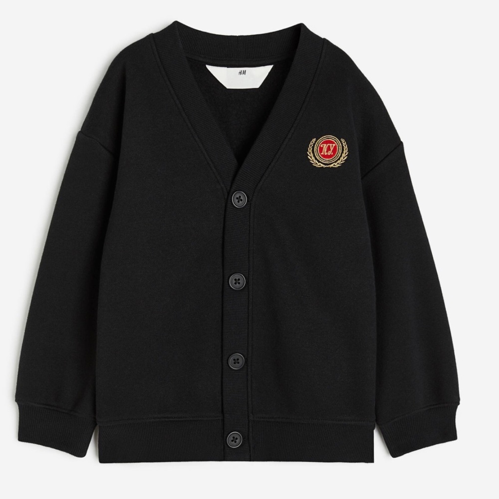 ‼️SALE‼️ H&M kids Black Cardigan with Red Emblem